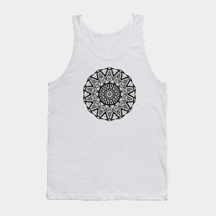 Stunning Black Mandala Pattern Design Tank Top